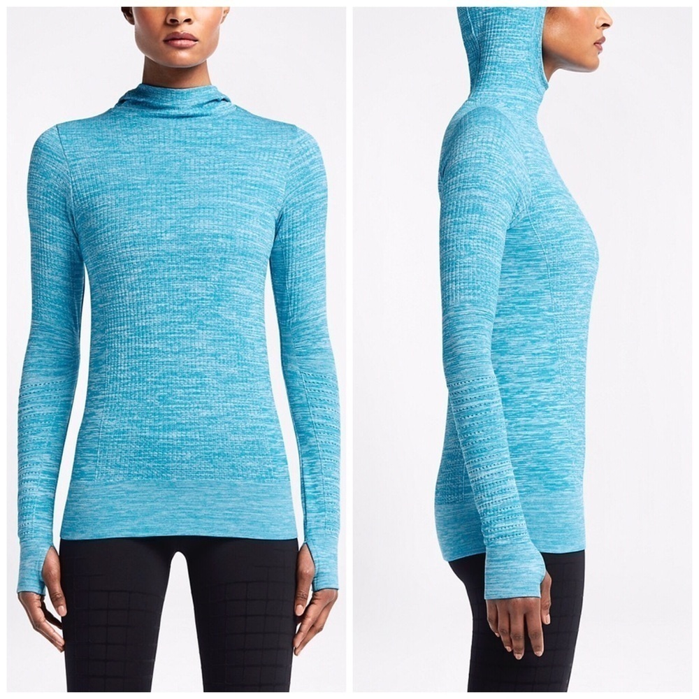 NIKE PRO Hyperwarm Limitless Hoodie Blue Lacquer XS